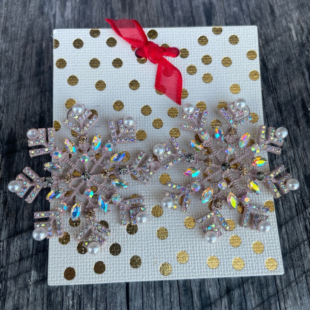 Winter snowflake earrings